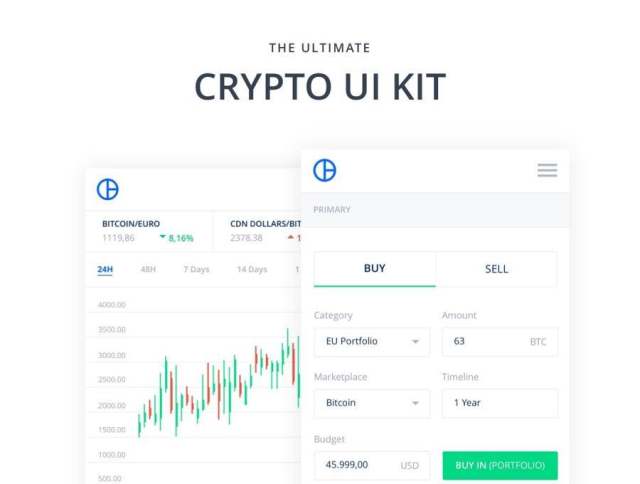 48个加密货币用于Adobe XD和Sketch的Web应用程序屏幕，Mobile Crypto Web UI Kit