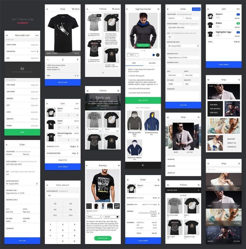 iOS UI Kit - Ecommerce