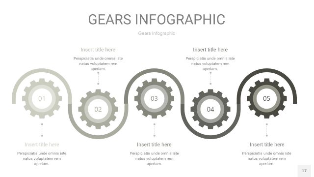 灰色齿轮PPT信息图17