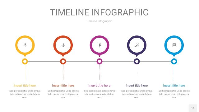 多彩时间轴PPT信息图15