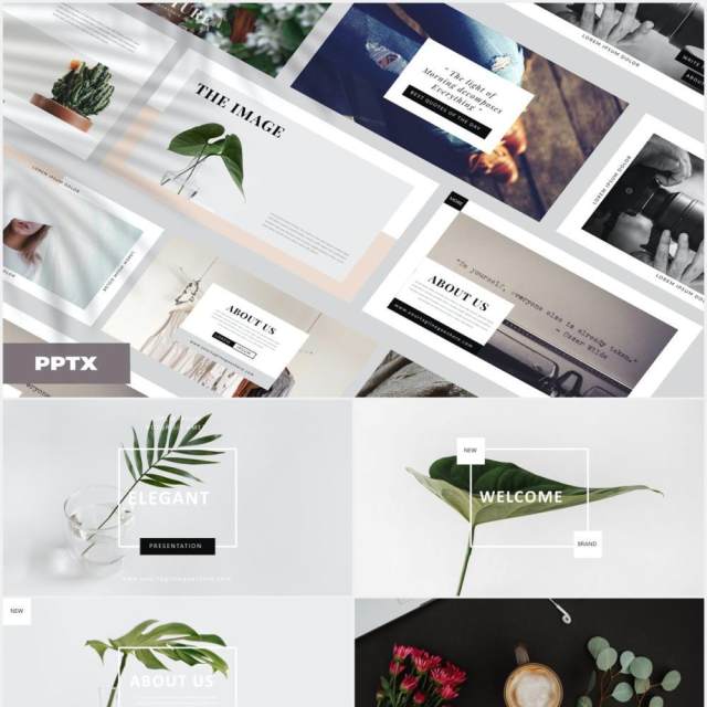 优雅高端作品展示PPT模板Elegant - Powerpoint Template