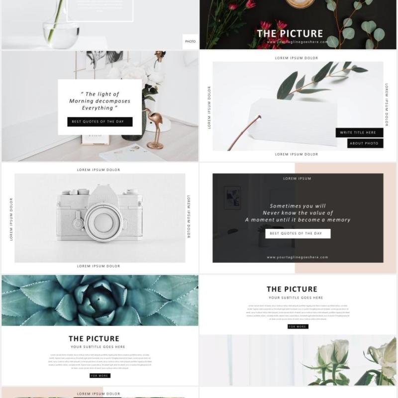 优雅高端作品展示PPT模板Elegant - Powerpoint Template