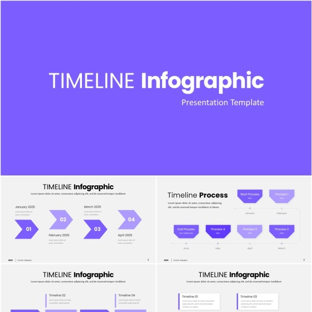 时间轴时间线PPT信息图表模板Timeline (no image)