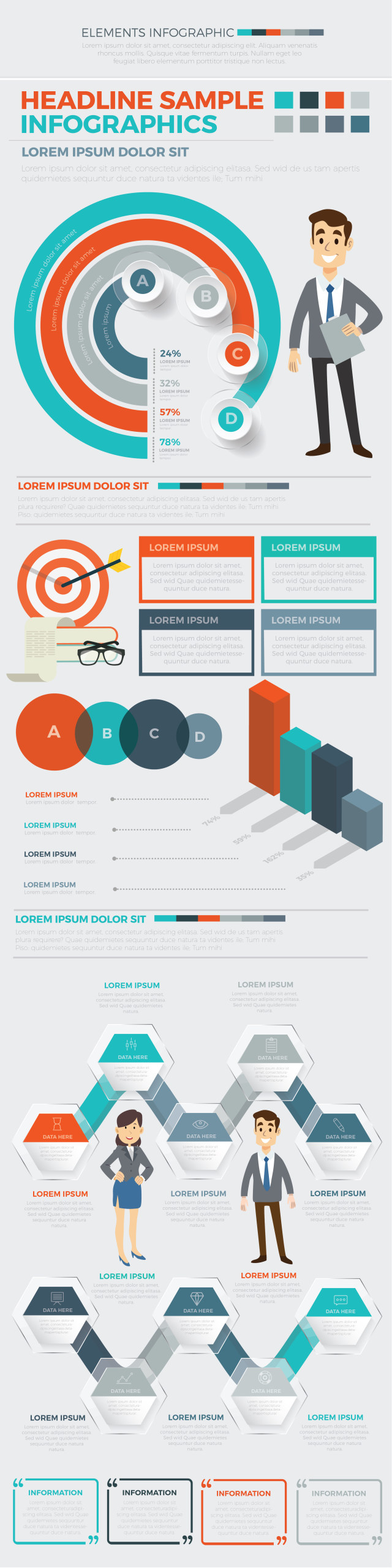 标题示例信息图表矢量元素 HEADLINE SAMPLE INFOGRAPHICS 标题示例信息图表矢量元素 HEADLINE SAMPLE INFOGRAPHICS