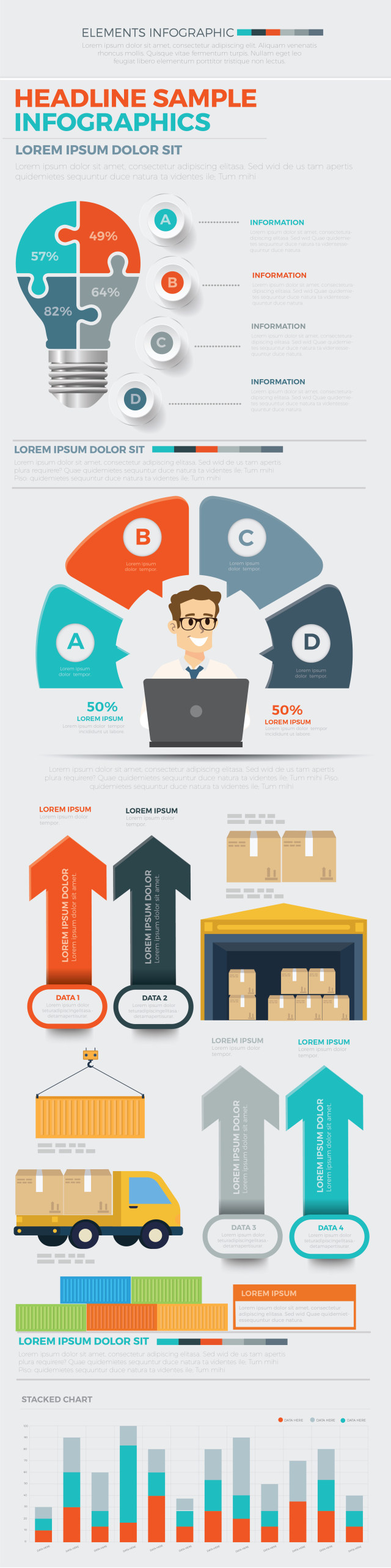 标题示例信息图表矢量元素 HEADLINE SAMPLE INFOGRAPHICS 标题示例信息图表矢量元素 HEADLINE SAMPLE INFOGRAPHICS