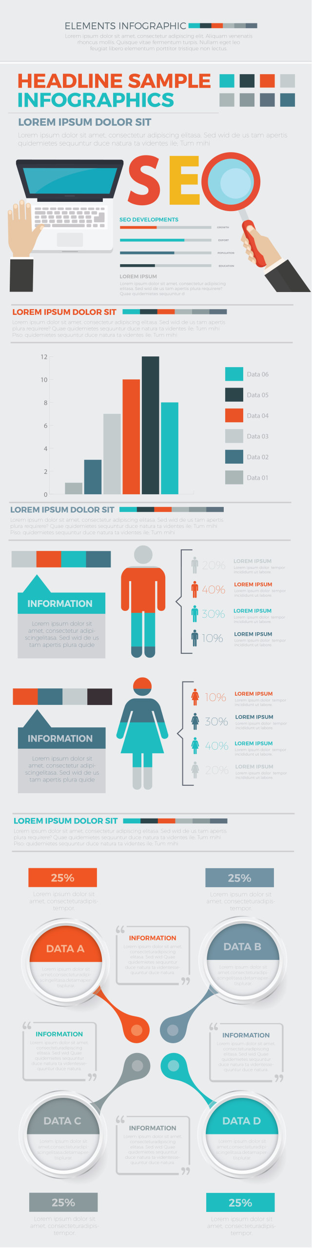 标题示例信息图表矢量元素 HEADLINE SAMPLE INFOGRAPHICS 标题示例信息图表矢量元素 HEADLINE SAMPLE INFOGRAPHICS
