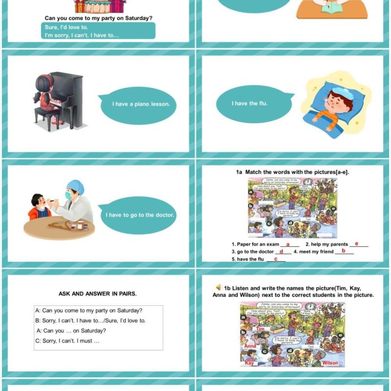 人教版八年级英语上册Can you come to my party第1课时课件PPT模板