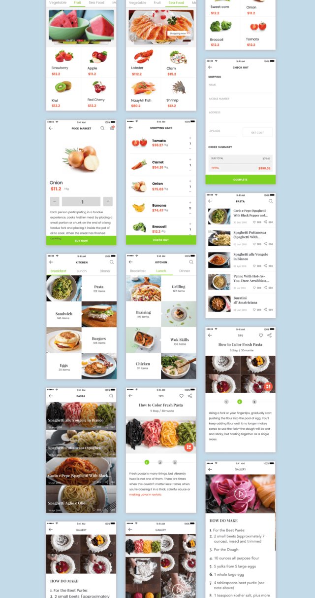 美味的移动食品应用UI工具包,Papas花园 美味的移动食品应用UI工具包,Papas花园