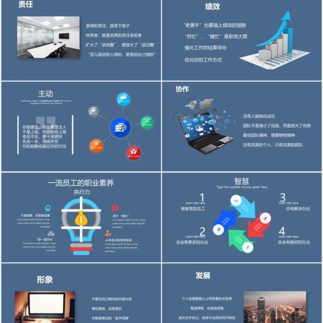 商务简约企业职业化素养提升员工管理培训PPT模板