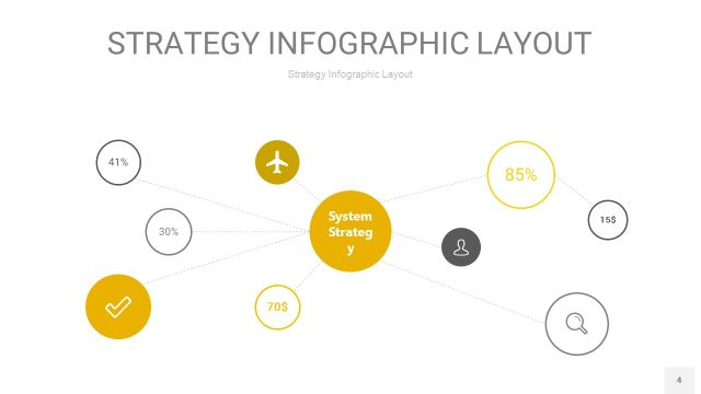 灰黄色战略计划统筹PPT信息图4