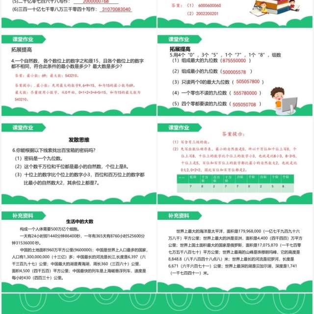 部编版四年级数学上册亿以上数的认识及读写法课件PPT模板 部编版四年级数学上册亿以上数的认识及读写法课件PPT模板