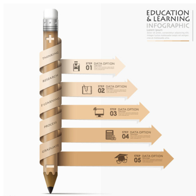 精美铅笔商务 信息图表图片