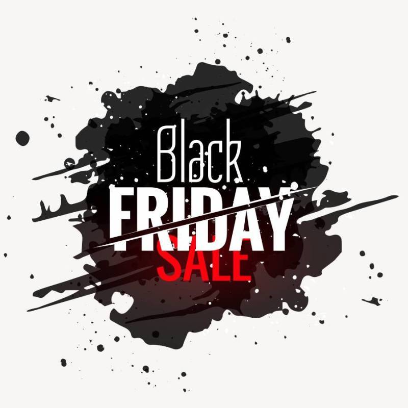 黑色星期五销售grunge风格标签设计