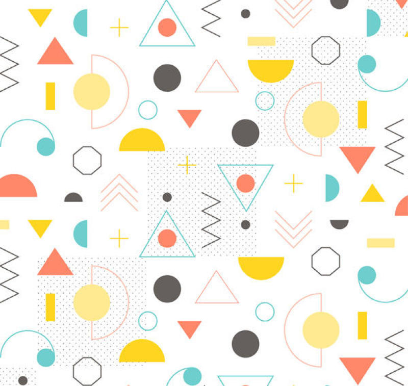 三角与曲线图案