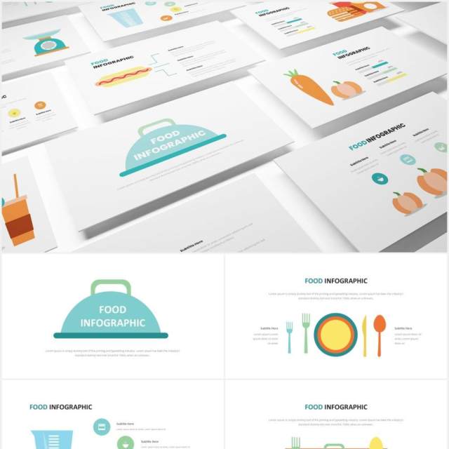 餐饮食品信息图表PPT素材Food Infographic Powerpoint Template