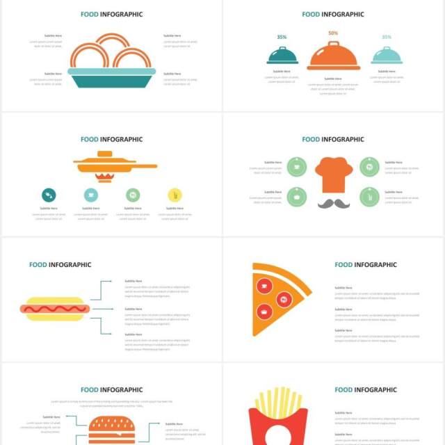 餐饮食品信息图表PPT素材Food Infographic Powerpoint Template