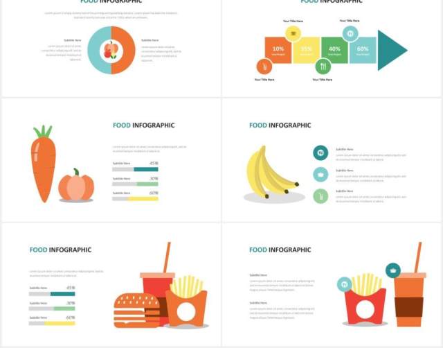 餐饮食品信息图表PPT素材Food Infographic Powerpoint Template