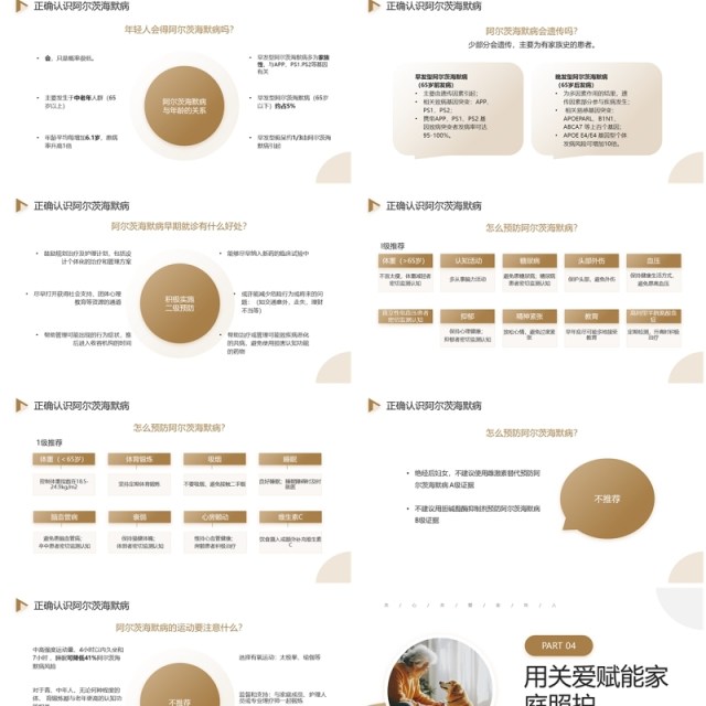 棕色简约风世界阿尔茨海默病日PPT模板 棕色简约风世界阿尔茨海默病日PPT模板