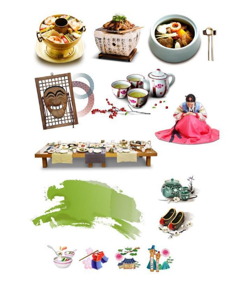 韩国美食元素PSD分层