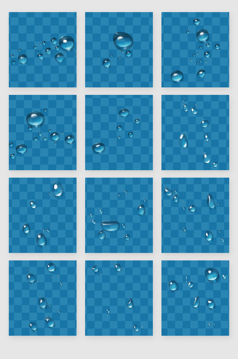 水滴露珠水珠雨水PSD分层素材