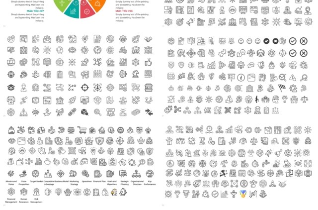 圆形循环图PPT模板Radial Cycle Diagrams