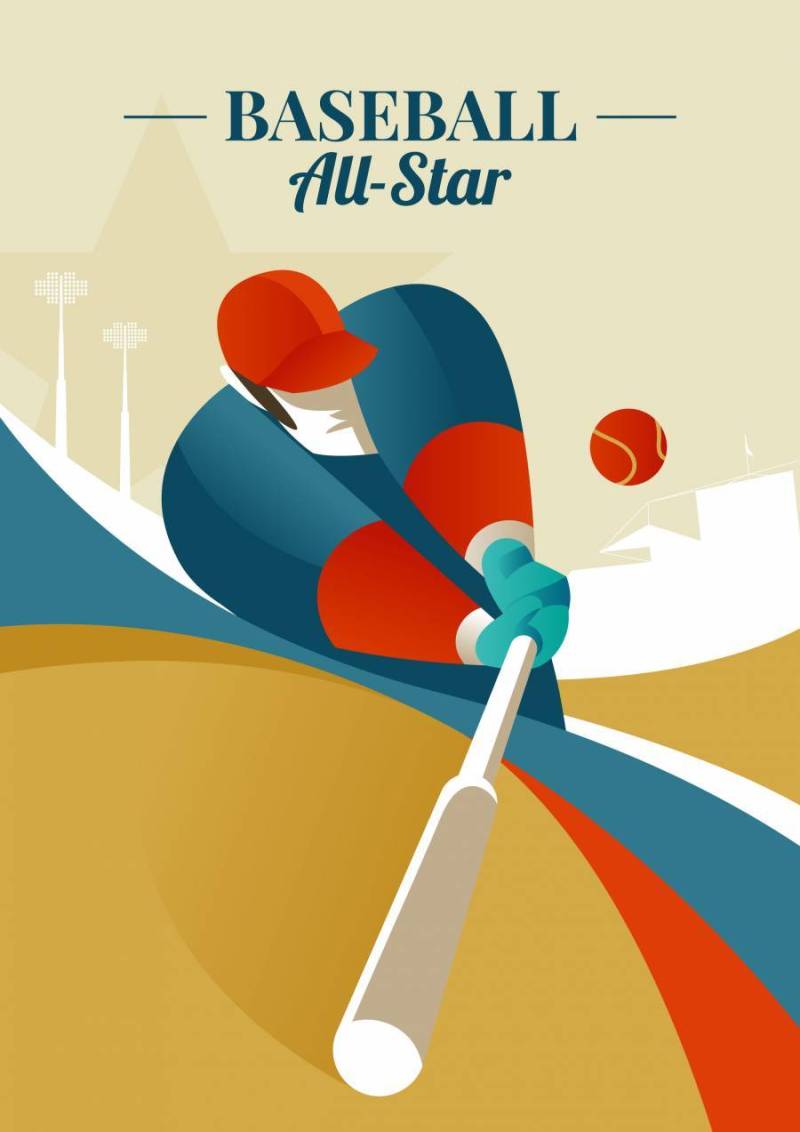 棒球全明星插图
