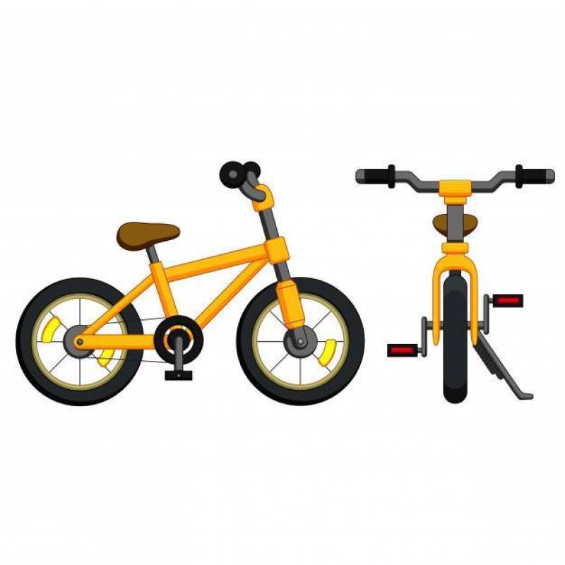 Bicycle with yellow frame
