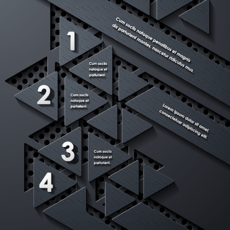 深色信息图形设计元素05