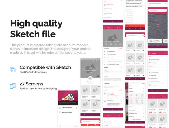 基于现代食品的移动UI工具包,用于Sketch。,Food Order UI Kits 基于现代食品的移动UI工具包,用于Sketch。,Food Order UI Kits