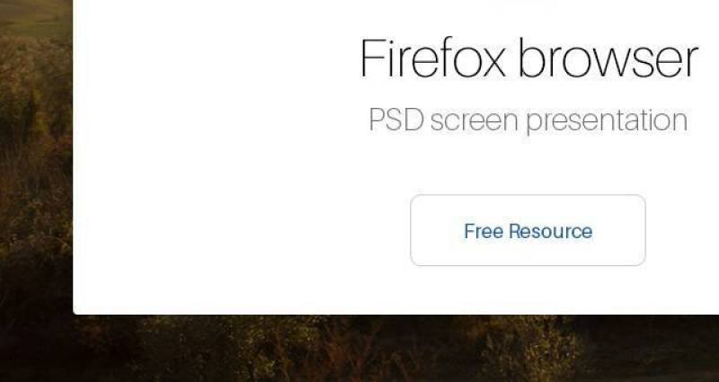 新的Firefox浏览器Psd Mockup