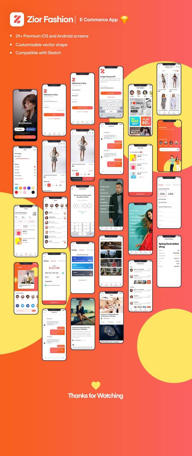 适用于Sketch的Zior iOS Premium App UI工具包,Zior iOS App UI工具包 适用于Sketch的Zior iOS Premium App UI工具包,Zior iOS App UI工具包