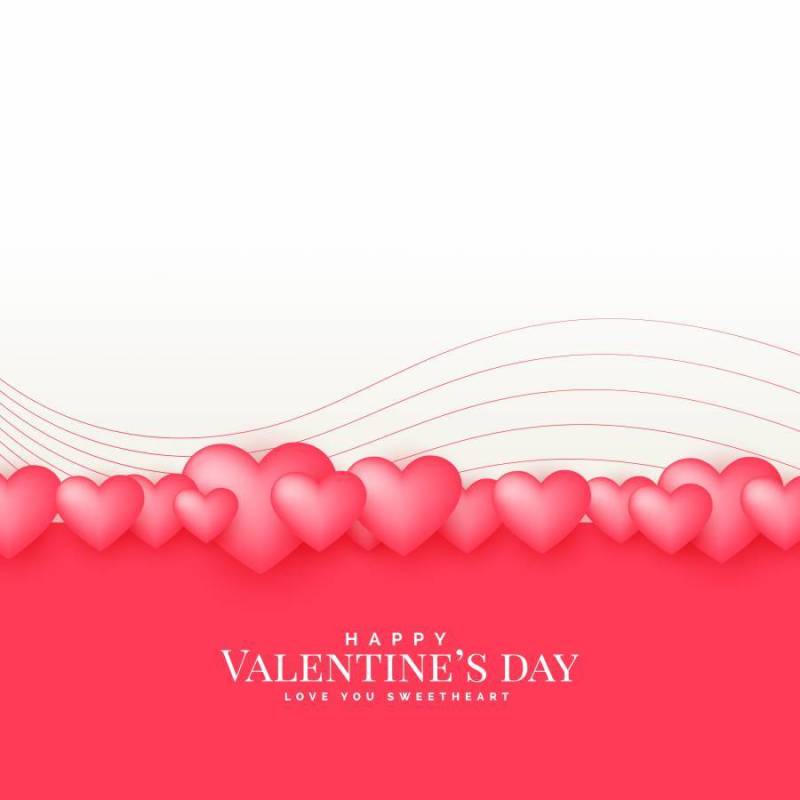 美丽的情人节＆x27; s天问候设计与3d的心