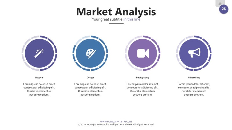 紫色信息可视化PPT图表28