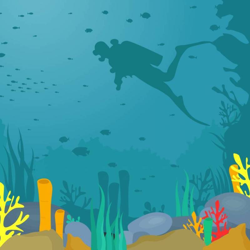 水肺潜水矢量图