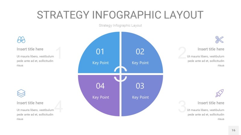 篮紫色战略计划统筹PPT信息图16