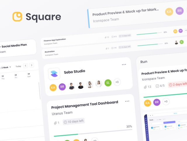 Square Dashboard UI工具包以激情和深度精确制作。方形仪表板UI工具包 Square Dashboard UI工具包以激情和深度精确制作。方形仪表板UI工具包