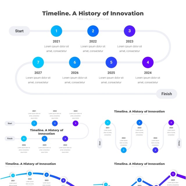 创新时间轴时间线PPT模板Timeline. A History of Innovation5 创新时间轴时间线PPT模板Timeline. A History of Innovation5