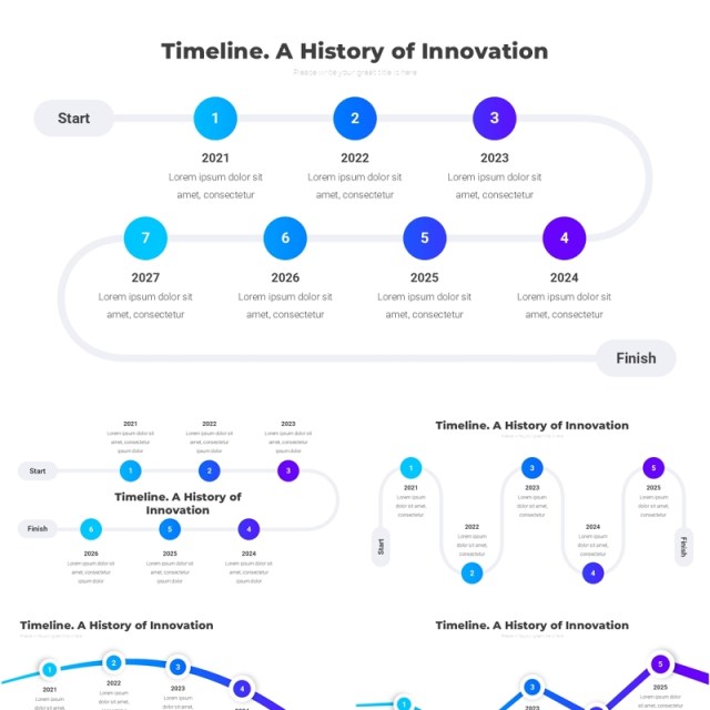 创新时间轴时间线PPT模板Timeline. A History of Innovation5