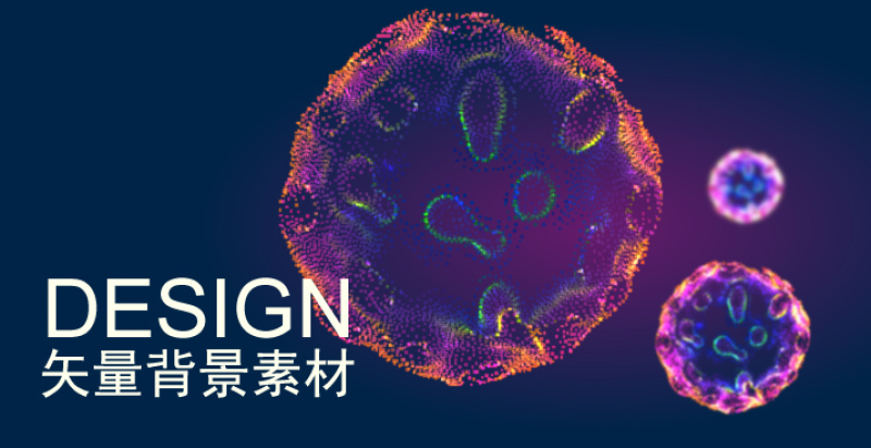 圆形细胞主视觉海报Ai设计矢量背景素材