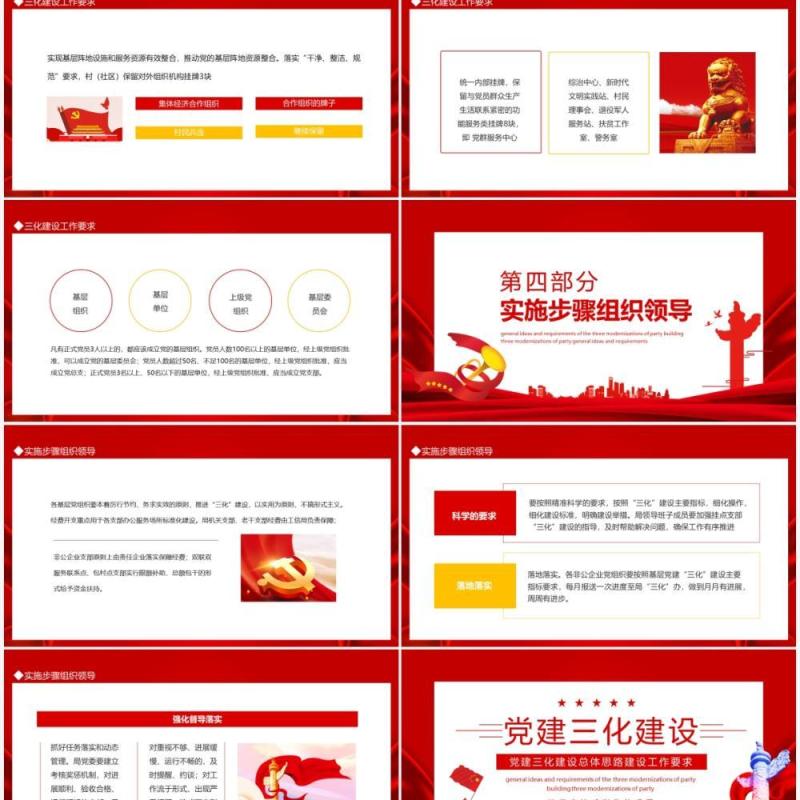 党建三化建设总体思路建设工作要求动态PPT模板