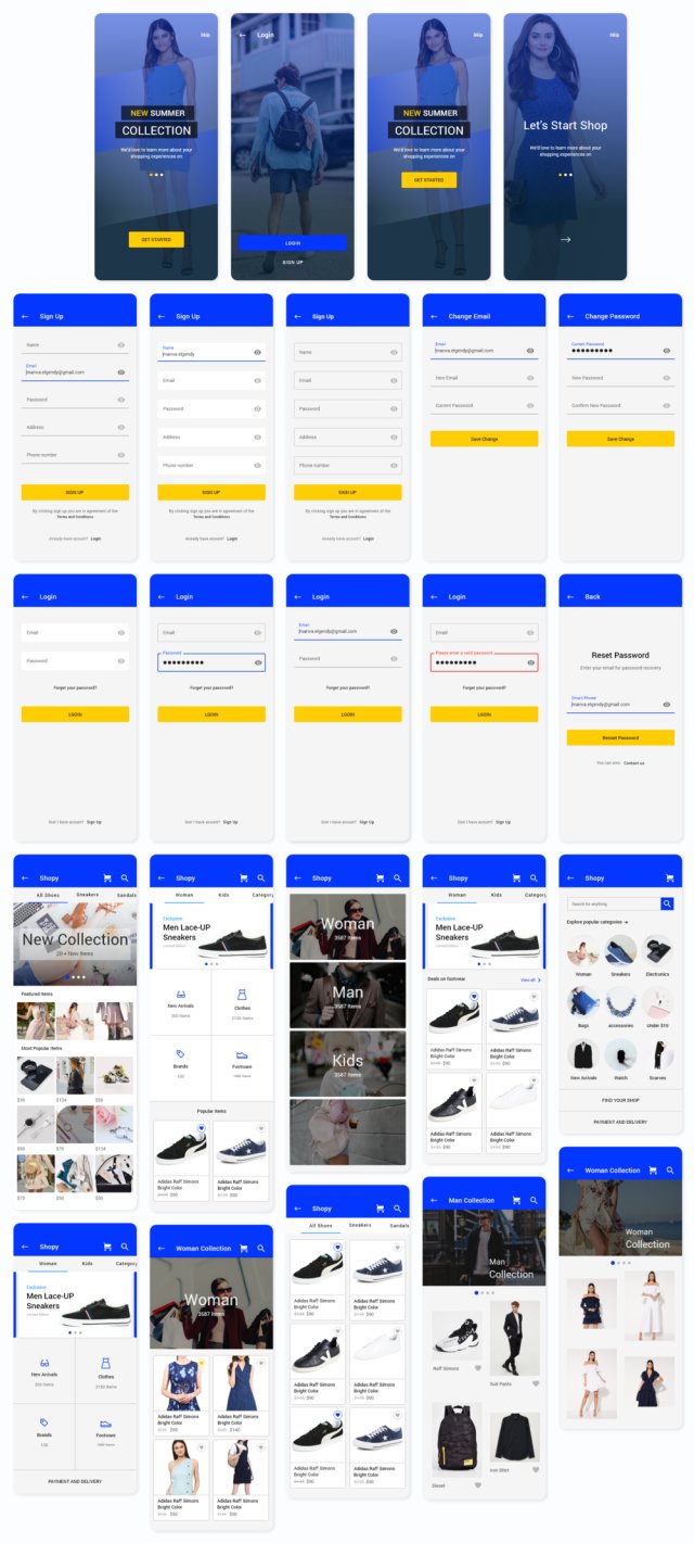 Shopy Ui套件,具有强大的视觉概念含XD源文件 Shopy Ui套件,具有强大的视觉概念含XD源文件