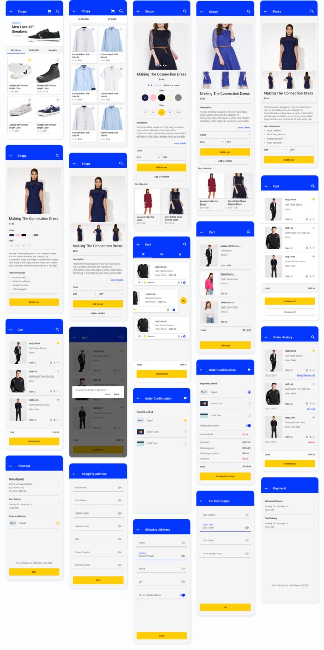 Shopy Ui套件,具有强大的视觉概念含XD源文件 Shopy Ui套件,具有强大的视觉概念含XD源文件
