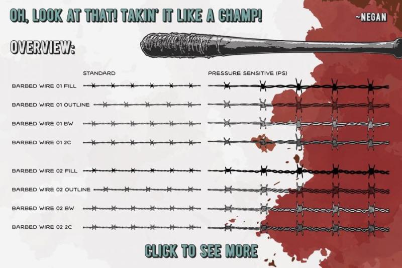 56款铁丝网AI刷子画笔矢量素材Lucille