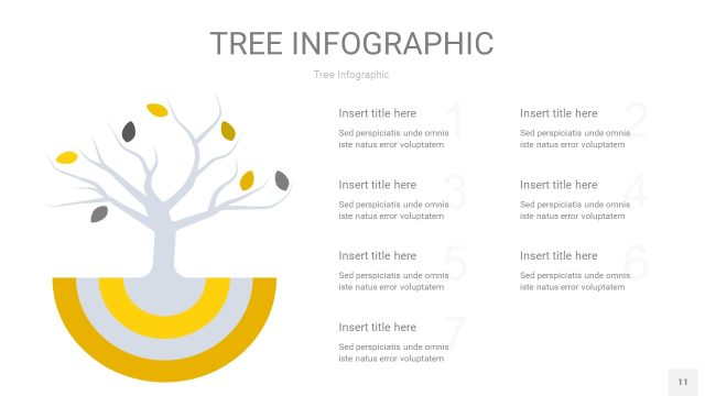 灰黄色树状图PPT图表11