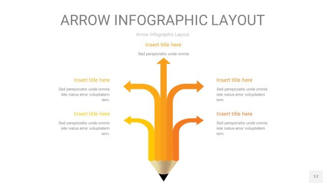 黄色箭头PPT信息图表17
