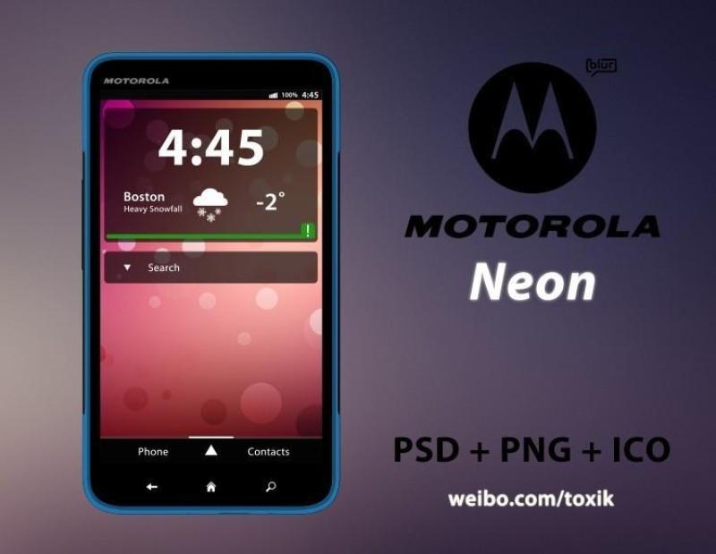 motorola neon psd分层素材