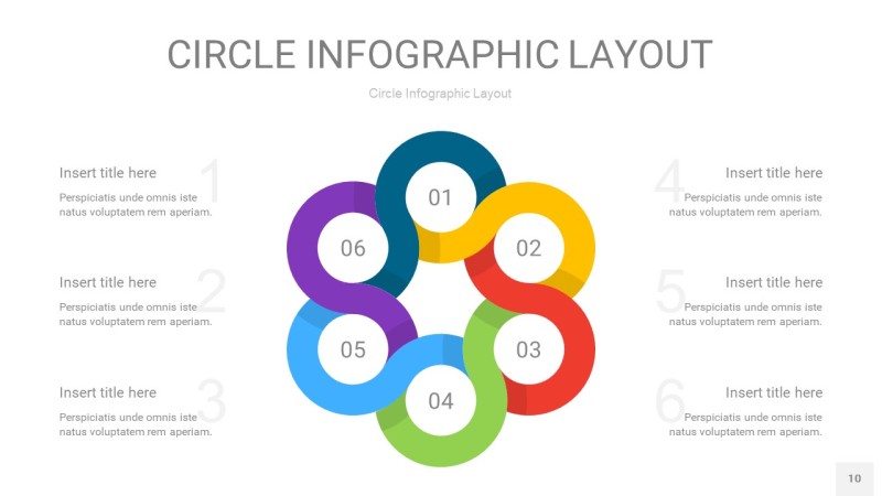 多色圆形PPT信息图10