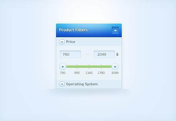 价格筛选滑块PSD