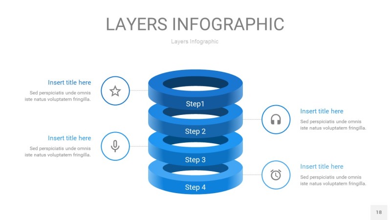 蓝色3D分层PPT信息图18