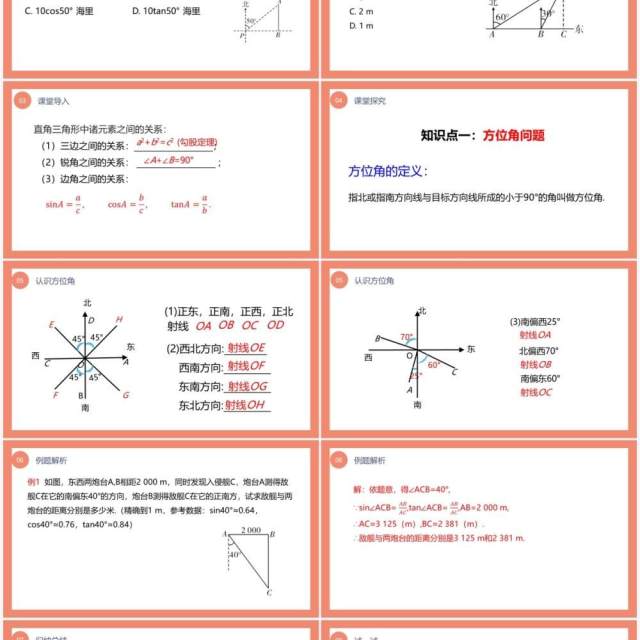 部编版九年级数学下册解直角三角形的应用课件PPT模板 部编版九年级数学下册解直角三角形的应用课件PPT模板